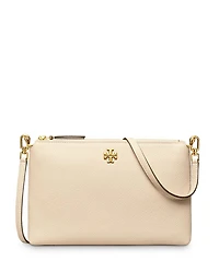Small Kira Pebbled Leather Top-Zip Crossbody