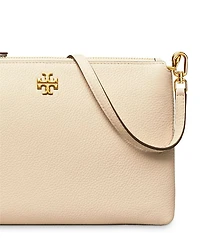Small Kira Pebbled Leather Top-Zip Crossbody