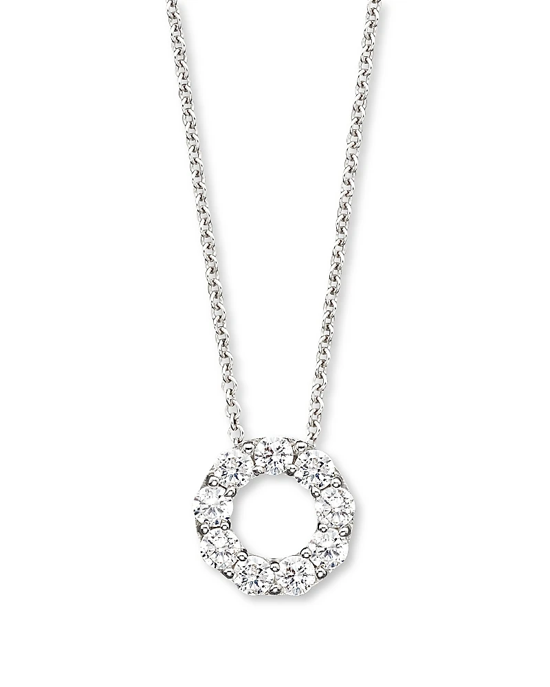 Diamond Circle Pendant Necklace