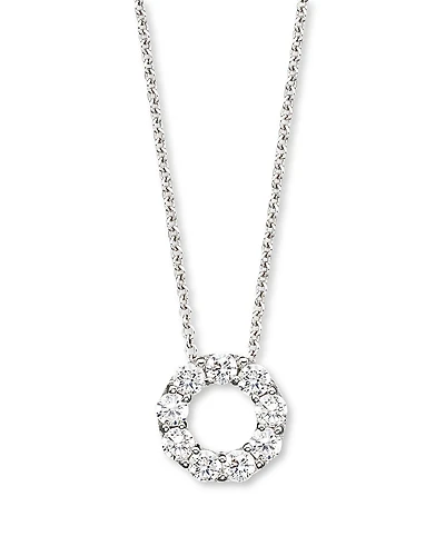 Diamond Circle Pendant Necklace