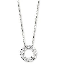 Diamond Circle Pendant Necklace