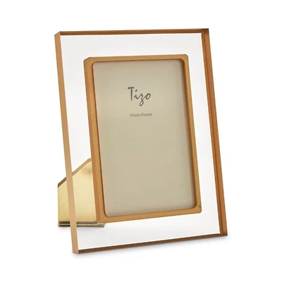 Lucite Bordered Easel Back 8" x 10" Picture Frame