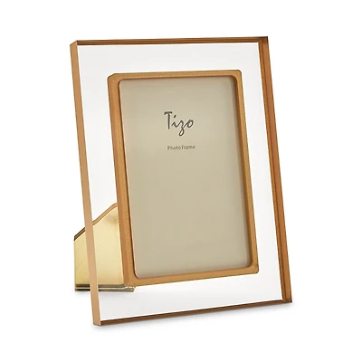 Tizo Lucite Bordered Easel Back 8 x 10 Picture Frame