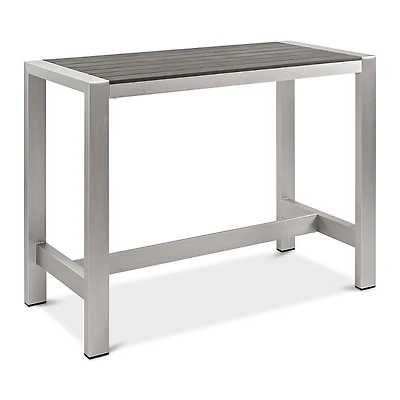 Modway Shore Outdoor Patio Aluminum Rectangle Bar Table