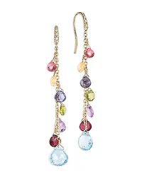 Marco Bicego 18K Yellow Gold Paradise Mixed Gemstone Drop Earrings