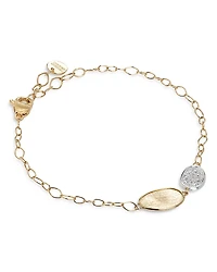 Marco Bicego 18K Yellow & White Gold Lunaria Diamond Station Bracelet