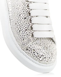 Women's Oversized Crystal Low Top Sneakers