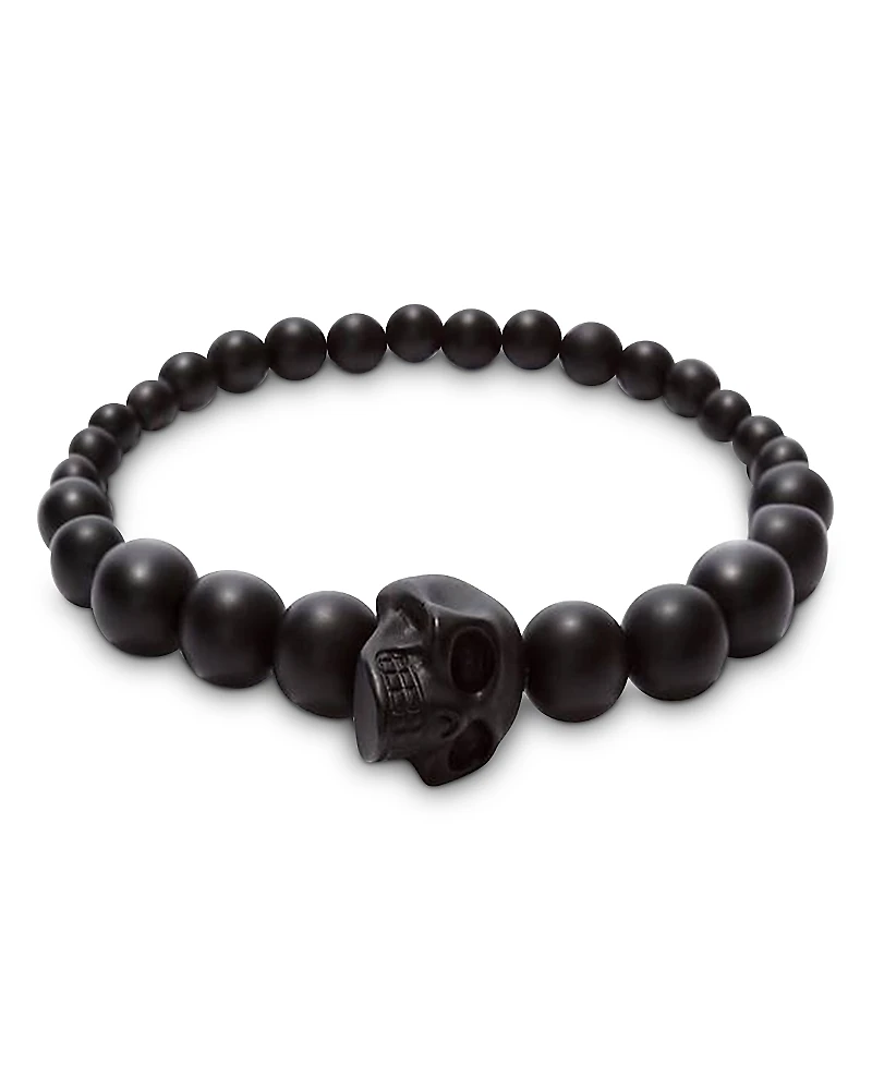 Alexander McQUEEN Skull & Bead Stretch Bracelet
