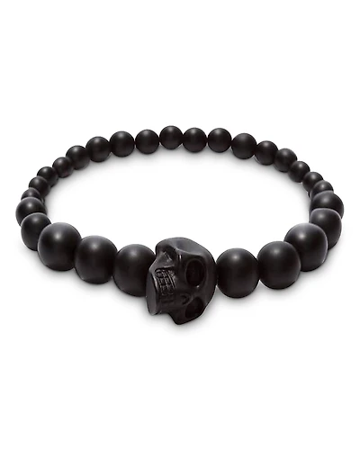 Alexander McQUEEN Skull & Bead Stretch Bracelet