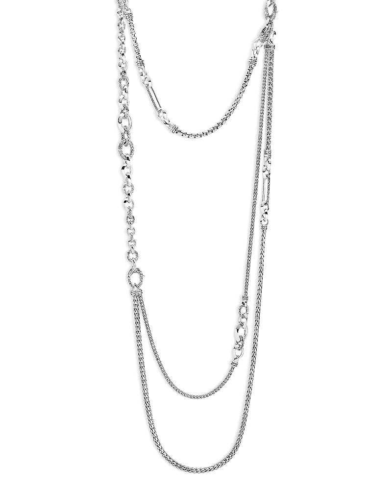 John Hardy Sterling Silver Classic Chain Layered Necklace, 34