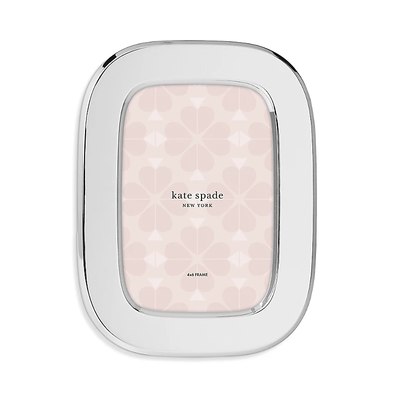 kate spade new york South Street Silver Oval Frame, 4 x 6