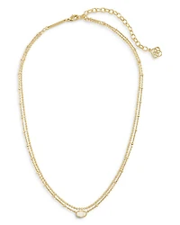 Emilie Mother of Pearl Layered Necklace, 15.5-18.5"