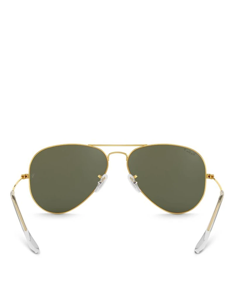 Unisex Polarized Brow Bar Aviator Sunglasses