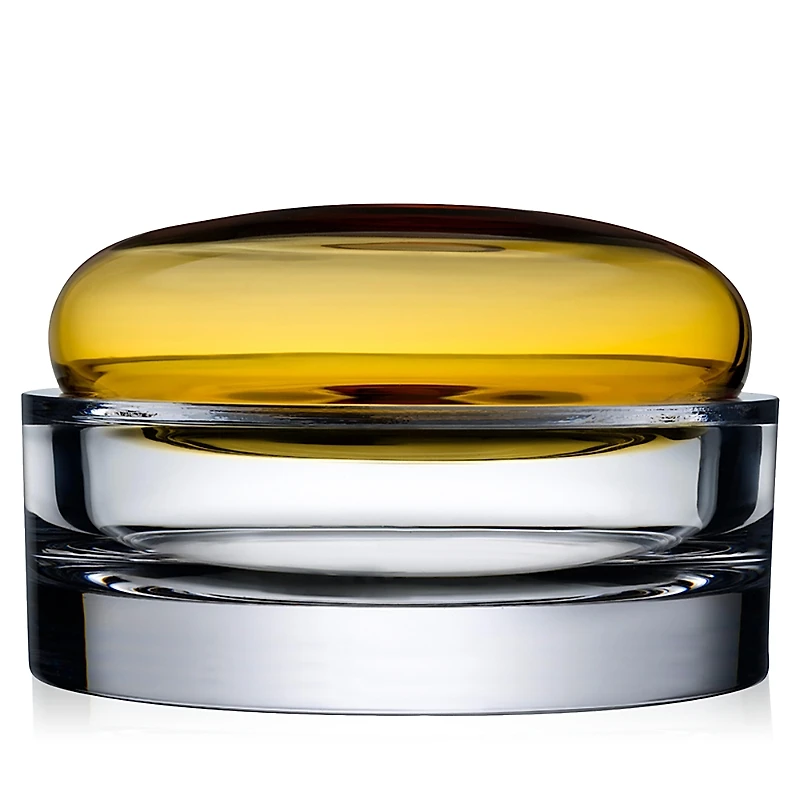 Nude Glass Ecrin Lidded Vessel - Amber Lid
