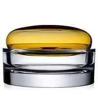 Nude Glass Ecrin Lidded Vessel - Amber Lid