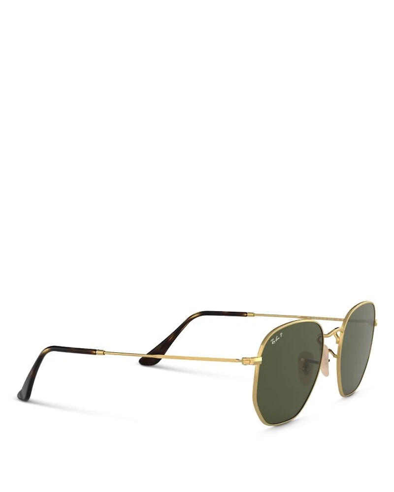 Icons Polarized Hexagonal Sunglasses, 51mm