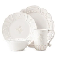 Jardins du Monde Whitewash 4 Piece Place Setting