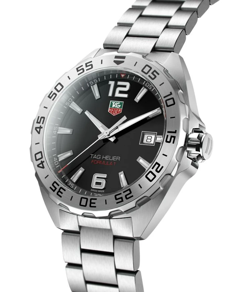 Formula 1 Quartz Men's Black Steel Watch, 41mm