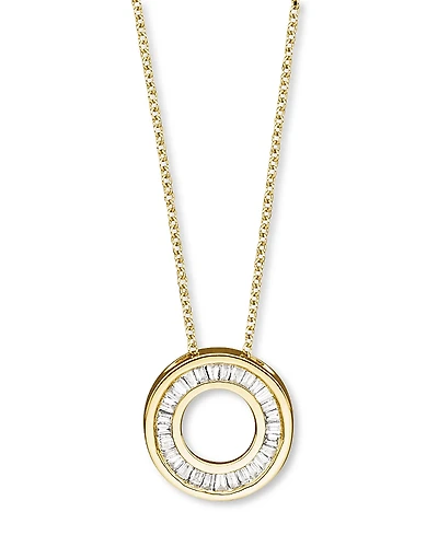 Diamond Circle Pendant Necklace