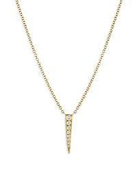 Zoe Lev 14K Yellow Gold Diamond Dagger Pendant Necklace, 18