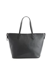 Pebble Grain Leather Wide Tote