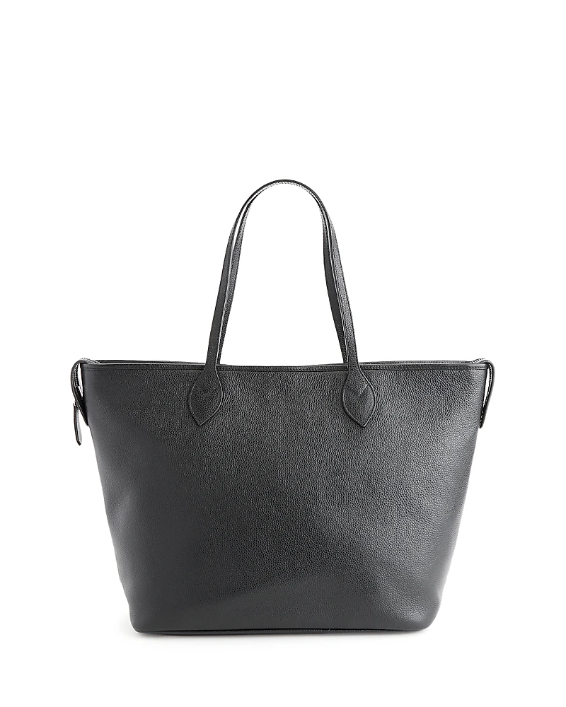 Royce New York Pebble Grain Leather Wide Tote