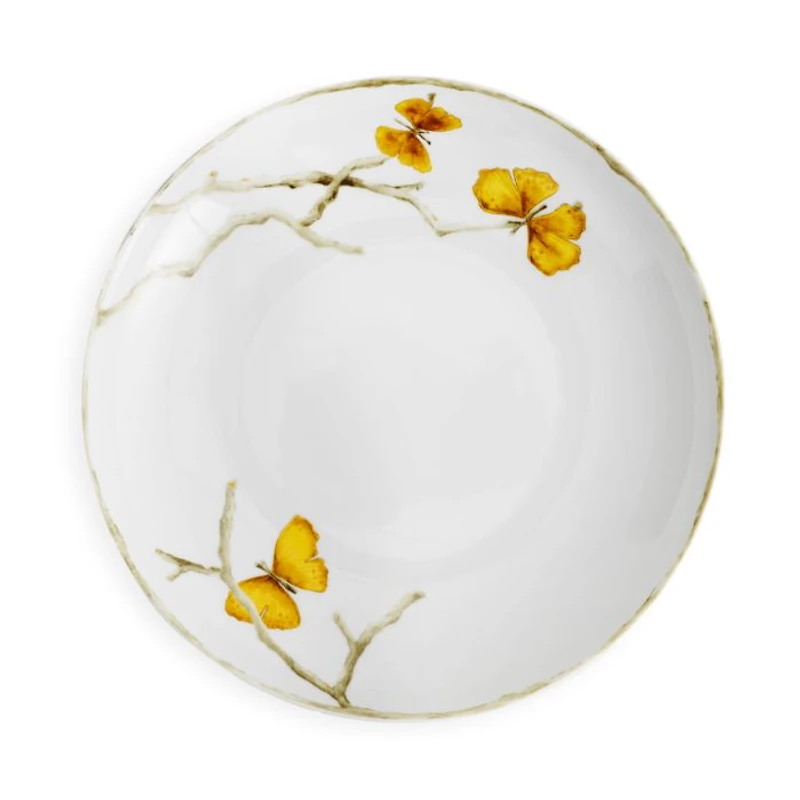 Butterfly Ginkgo Gold Pasta Bowl