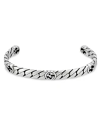 Sterling Silver Interlocking G Cuff Bangle Bracelet