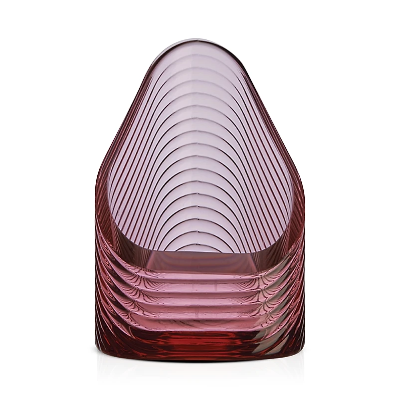 Nude Glass Mist Light Small Candleholder, Clear