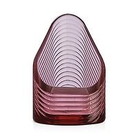 Nude Glass Mist Light Small Candleholder, Clear