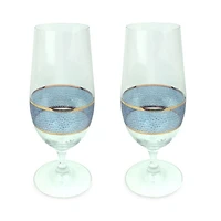 Set of 2 Panthera Glass Stem Water Glasses