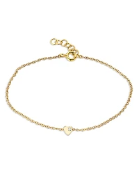 Zoe Lev 14K Yellow Gold Diamond Tiny Heart Chain Link Bracelet