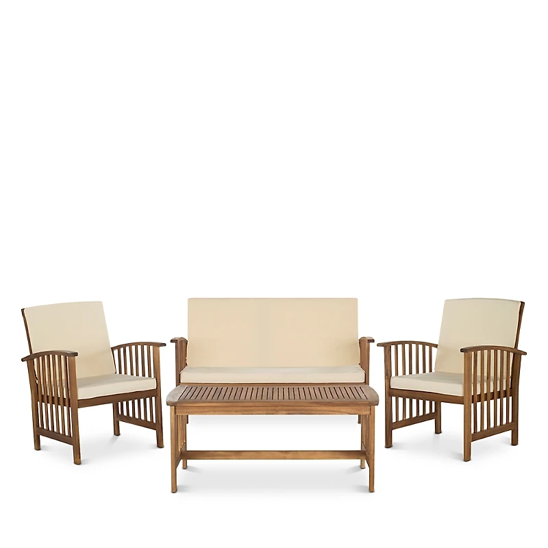 Safavieh Rocklin 4 Piece Outdoor Living Set