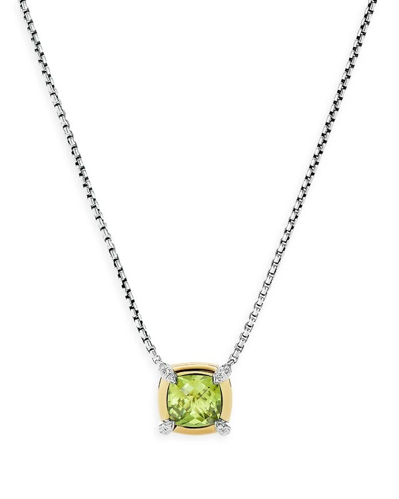 Petite Chatelaine® Gemstone & Diamond Pendant Necklace Collection with 18K Yellow Gold