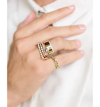 14K Yellow Gold Medium Hollow Curb Chain Ring