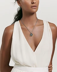 18K Yellow Gold & Sterling Silver Petrvs® Angel Cameo Pendant