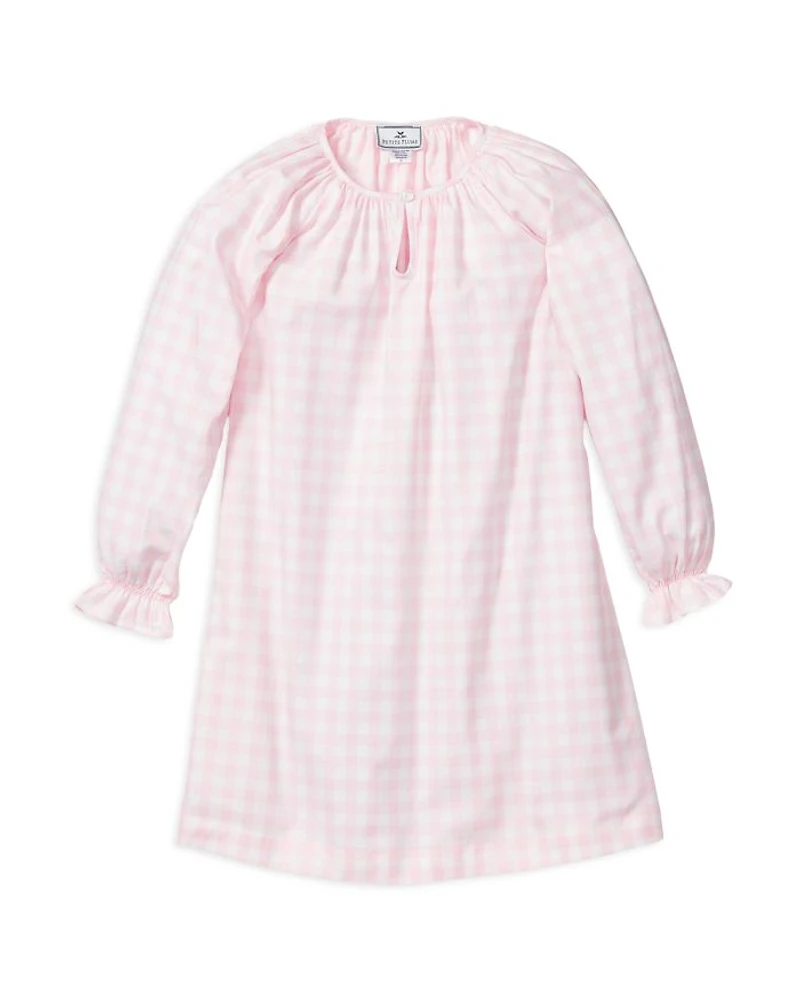 Girls' Pink Gingham Delphine Nightgown - Baby, Little Kid, Big Kid