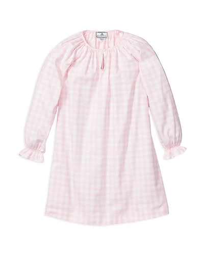 Petite Plume Girls' Pink Gingham Delphine Nightgown - Baby, Little Kid, Big Kid