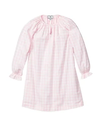 Petite Plume Girls' Pink Gingham Delphine Nightgown - Baby, Little Kid, Big Kid