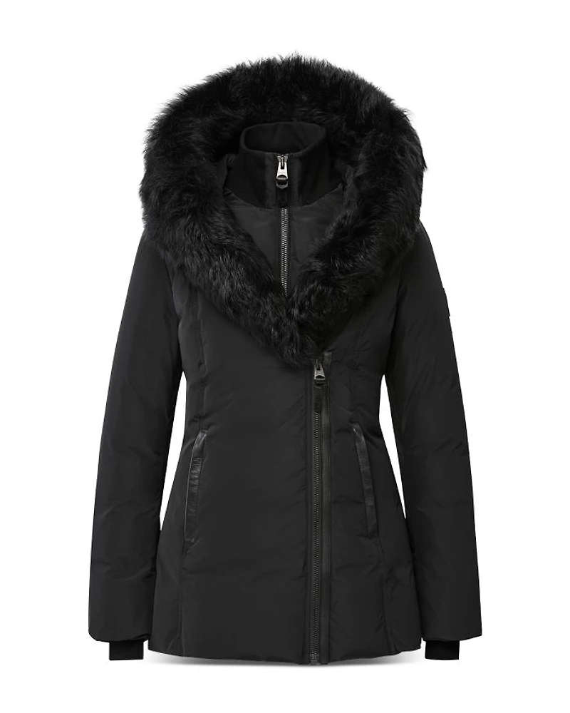 Adali Hooded Shearling Down Jacket