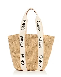 Chloe x Mifuko Woody Large Woven Basket Tote