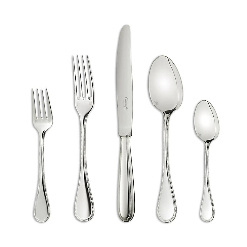 Christofle Perles Silverplate 5 Piece Place Setting