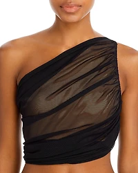 Norma Kamali Diana Asymmetric Bikini Top