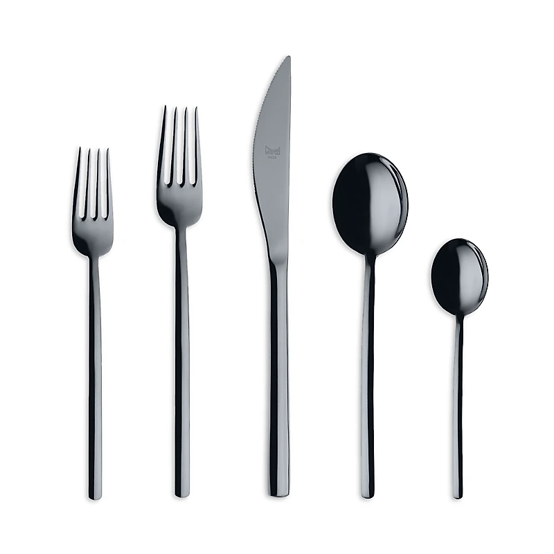 Mepra Due Oro Nero 5 Piece Place Setting