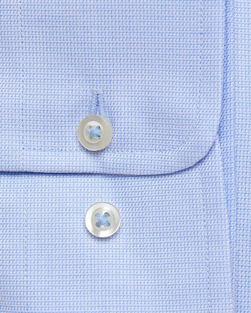 Dobby Weave Trim Fit Dress Shirt
