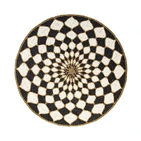 Mackenzie-Childs Black & Ivory Kaleidoscope Placemat