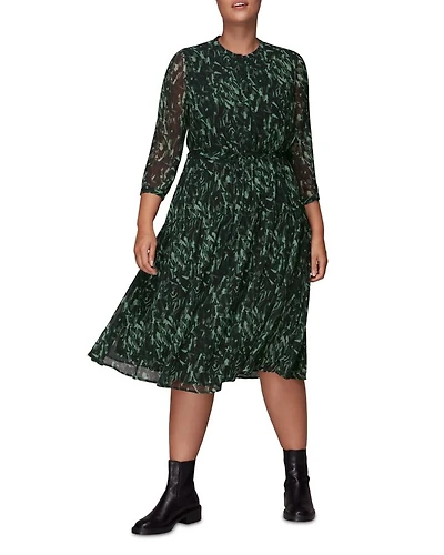 Abstract Brushstroke Midi Dress
