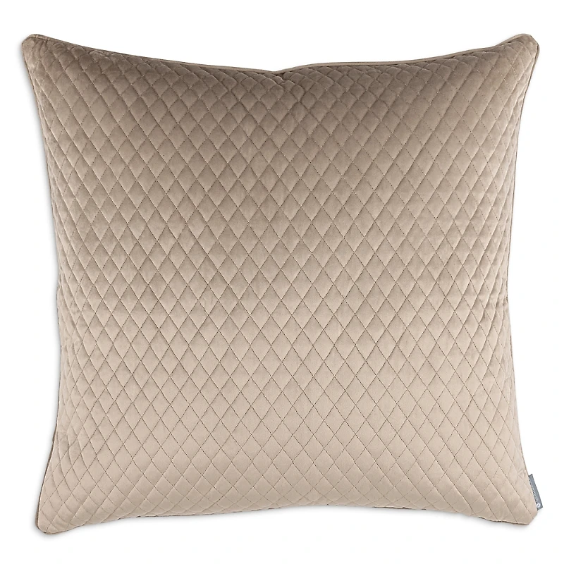 Lili Alessandra Valentina Quilted Velvet Euro Decorative Pillow