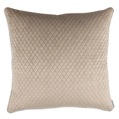 Lili Alessandra Valentina Quilted Velvet Euro Decorative Pillow