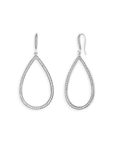 Roberto Coin 18K White Gold Diamond Pear Shape Drop Earrings